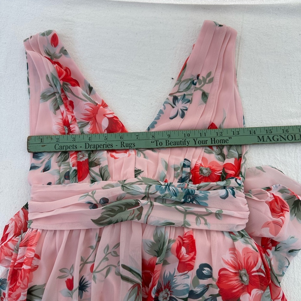 Lulu's Blush Pink Floral Wrap Maxi Dress - Picture 9 of 10